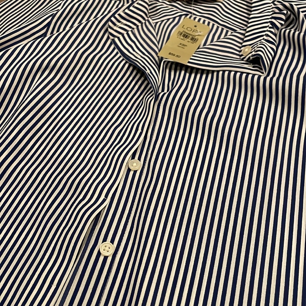 NWT Loft Striped Button Up - Picture 3 of 4